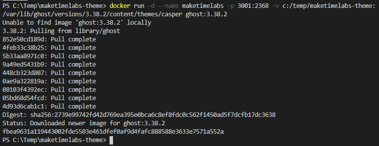 docker start template — Using Docker to Edit your Ghost Blog Theme