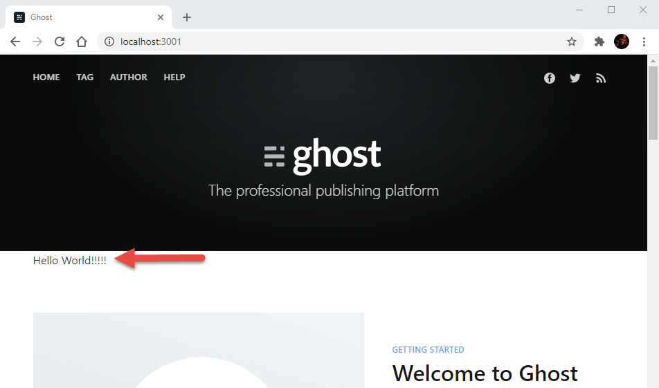 hello world ghost — Using Docker to Edit your Ghost Blog Theme