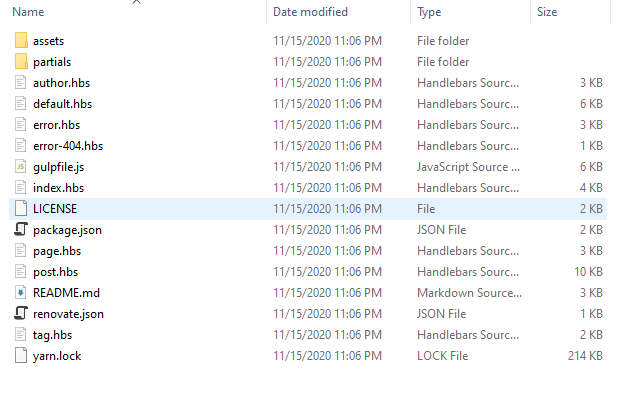 theme files — Using Docker to Edit your Ghost Blog Theme