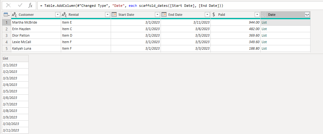 Illustration for Date Scaffolding in Power BI