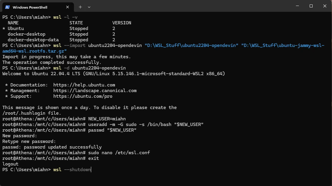 Illustration for Installing Multiple Copies of Ubuntu in Windows WSL